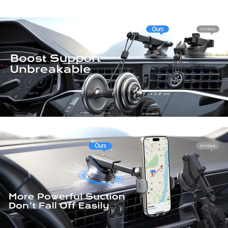 Night Light Wireless Car Charger Auto Car Mount Phone Holder For iPhone Samsung Xiaomi Infrared Induction Fast Charging Station