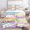 Cartoon Chiikawa Pattern Quilt Cover Pillowcase Two or Three Piece Multi Size Duvet Cover Bedding Sets Christmas Gift