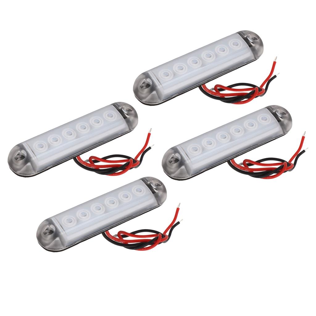 4PCS LED Interior Side Marker Lights 12V Stable PC Material Suitable for RV Ships Yachts