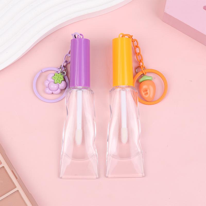 6Ml Lip Gloss Tubes Empty Abs+Pet Big Brush Rod Round Cosmetic Tube Clear Lip Balm Bottle Refillable Gloss Containers Packing