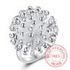 100% 925 Solid Sterling Silver Jewelry Vintage Fireworks Silver Rings for Women Men Size 6 7 8 9 10 Fashion Anel De Prata Bijoux