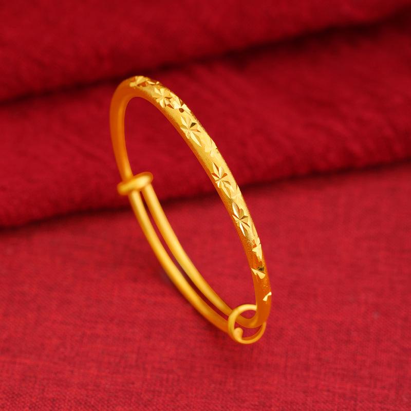 Ladies' High-End Four-Leaf Clover Gold-Tone Bracelet