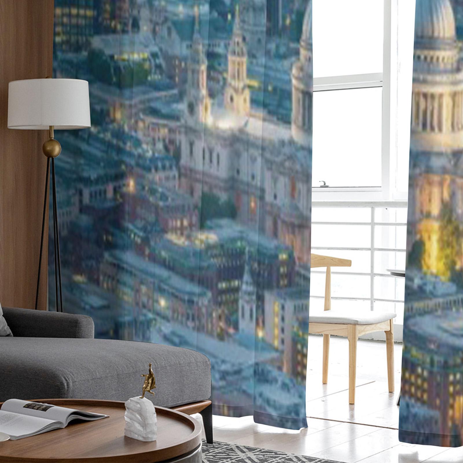 Собор Святого Павла в Лондоне Роскошные шифоновые прозрачные шторы для гостиной — фото 4