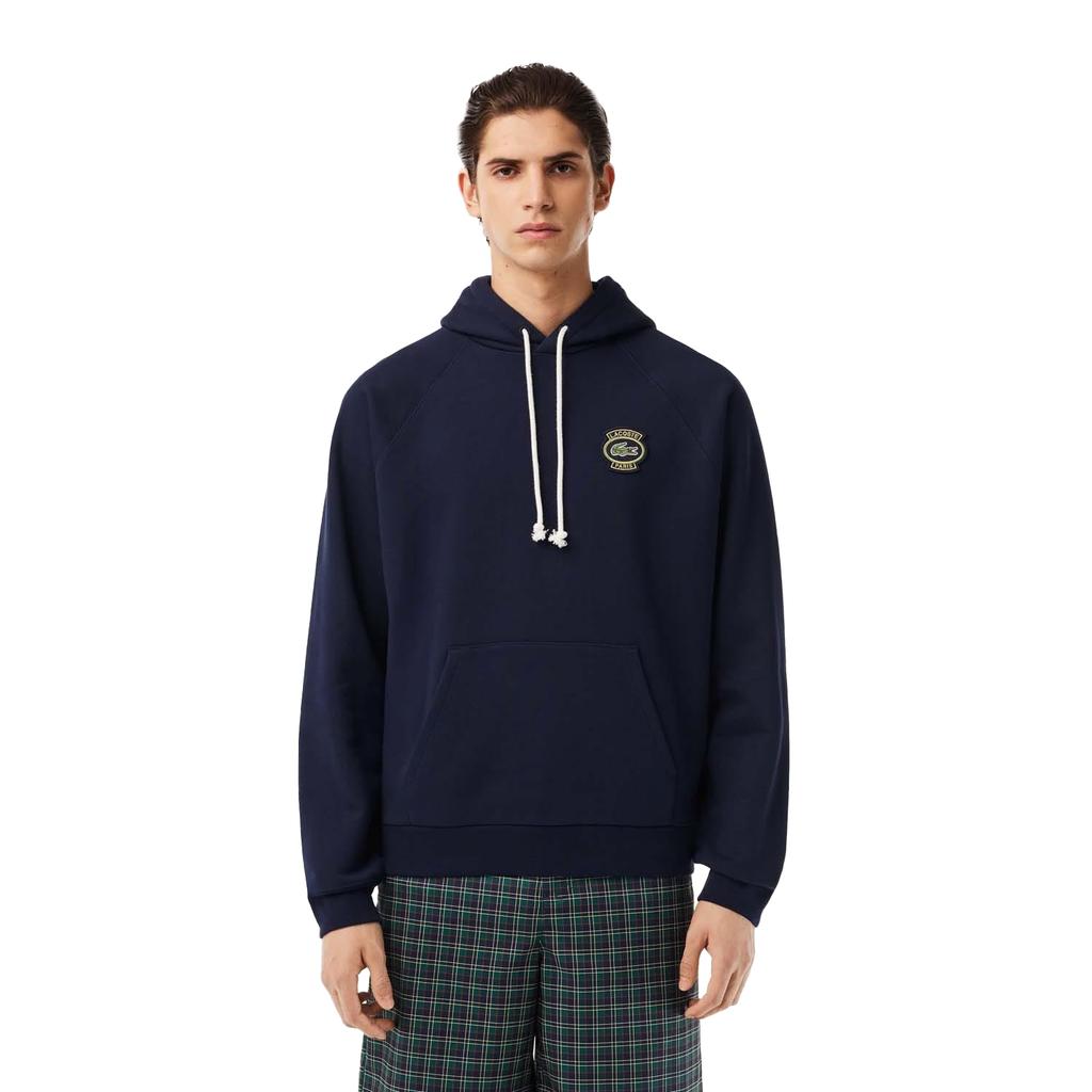 Lacoste Mens Heritage Badge Fleece Hoodie