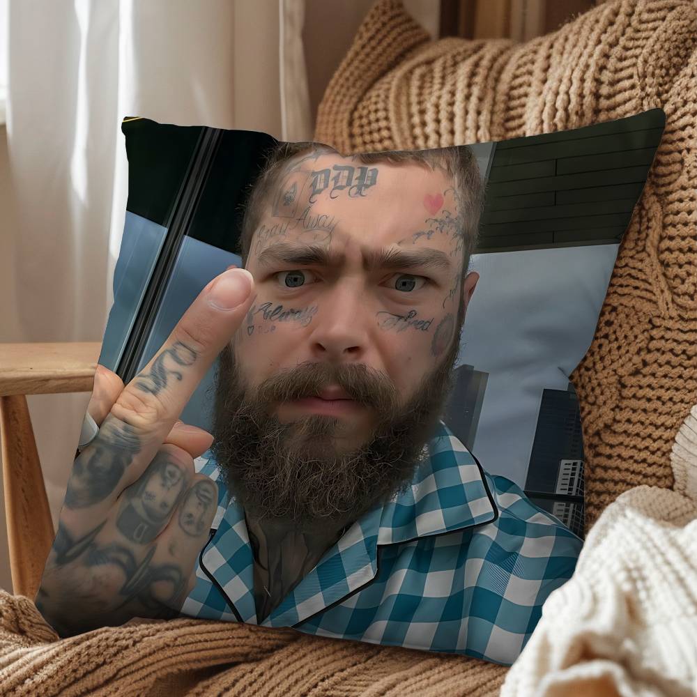 Take My Heart Post Malone Pillow Case Antidustmite Pillowcase Invisible zipper silky short plush Sofa cushion cover