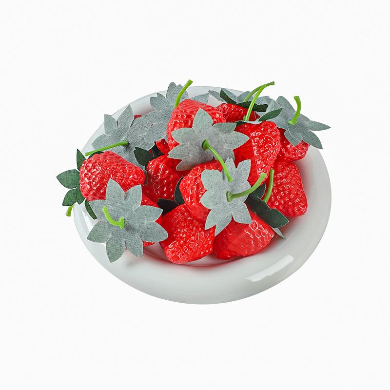 Artificial Strawberry Model Decoration for Floral Arrangements and Teaching Props