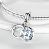 Charmscopper Plated Blue Starry Sky Stars Moon Pendantss Fit Charms Original Bracelet Beads Women Jewellery Making Diy