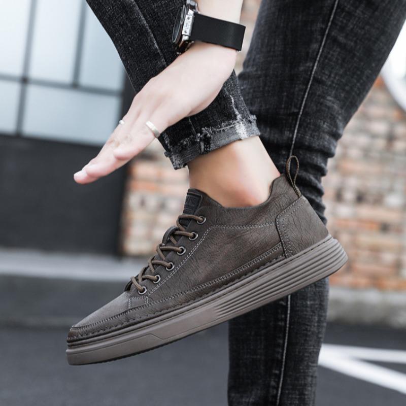 Brand Leather Casual Shoes 2025 New Fashion Black Comfortable Waterproof Loafers Moccasins Business Work Shoes Drive Footwear