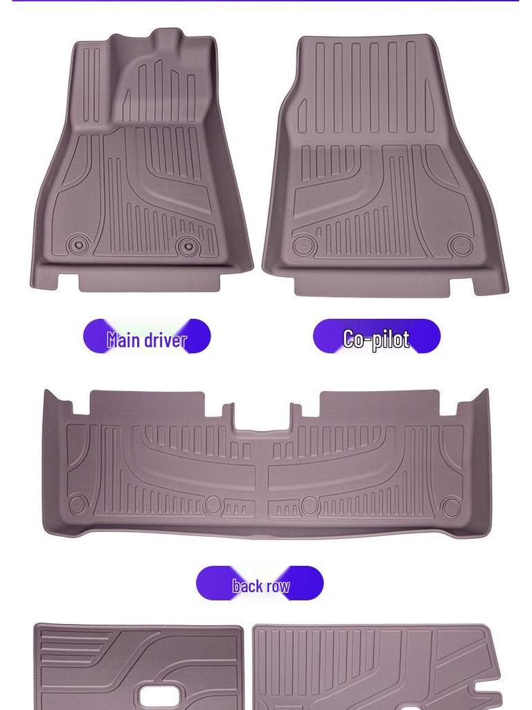 Xiaopeng M03 TPE Floor Mats: Eco-friendly, Waterproof, Wear-resistant Mats In Original Car Color, Compatible with 24-25 Models for Full Car Coverage.