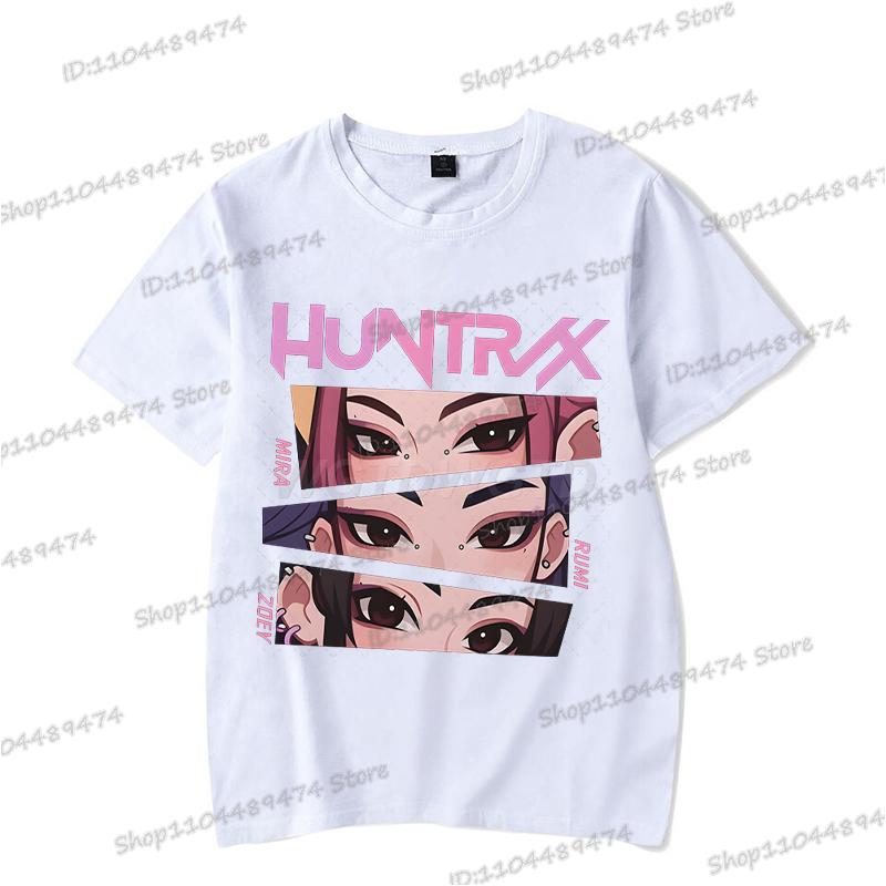Dívčí Kpopové tričko s potiskem Lovci démonů Rumi Zoey Mira Anime Letní ležérní tričko Pánské Dámské Korejské Ulzzang Tričko Dárky