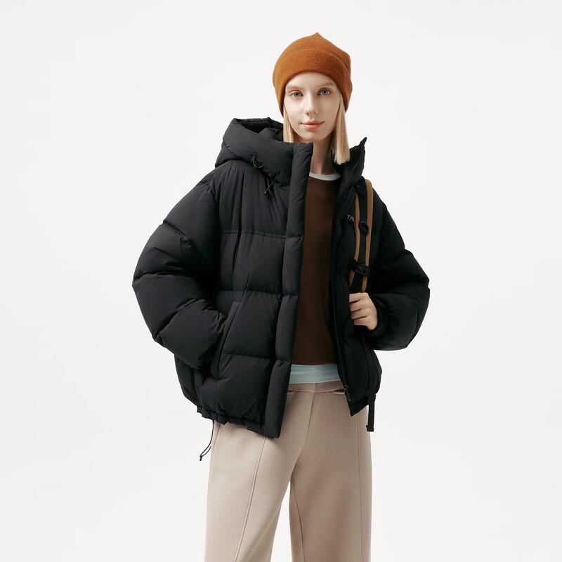Tanbor Women's Loose Hooded Short Down Jacket