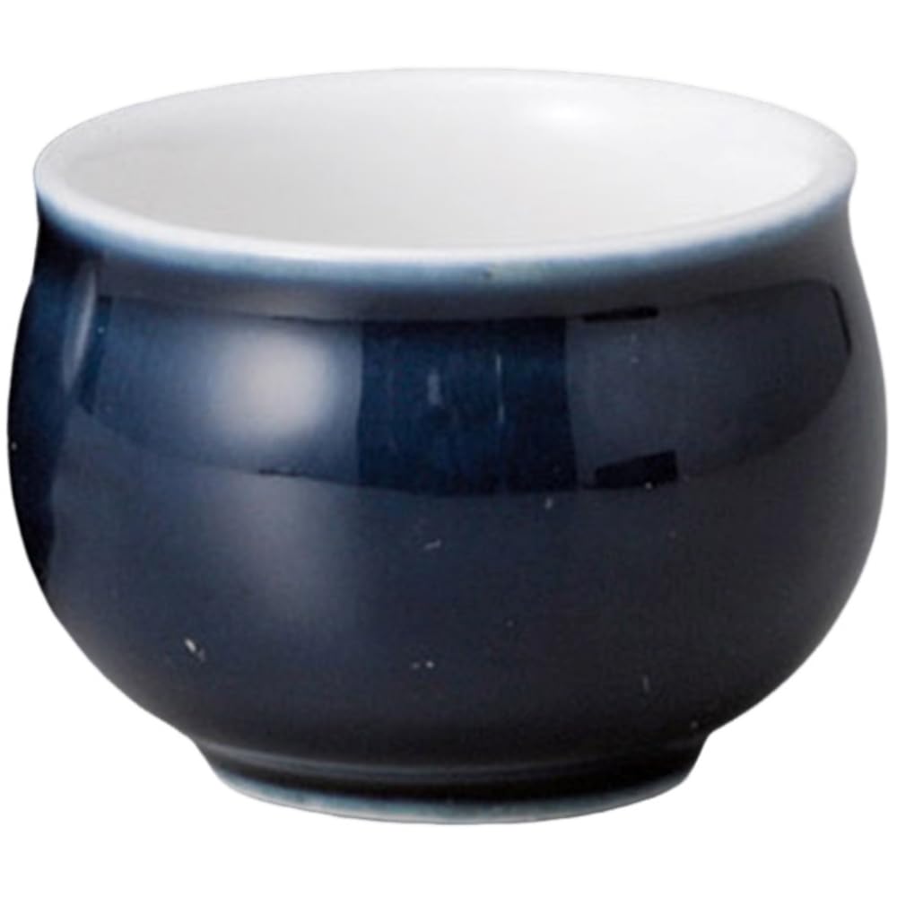 Sake Sake Bottle and Chock x Navy Blue Double Pekoe Sake Bottle Sake Bottle and Sake Cup Set Mino Ware Ale-net Set, Set, 6.2cm 11.1cm H, 150cc,