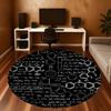 1pc Chemistry Science Round Chair mat office Area Rug - Non-Slip, Floor Mat for Office, Bedroom, and Indoor Decor p127290
