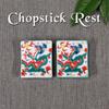 Stylish Kutani Ware Pair Chopstick Rest Set with Dragon Ceramic Cutlery Made In Japan Design, Rest,