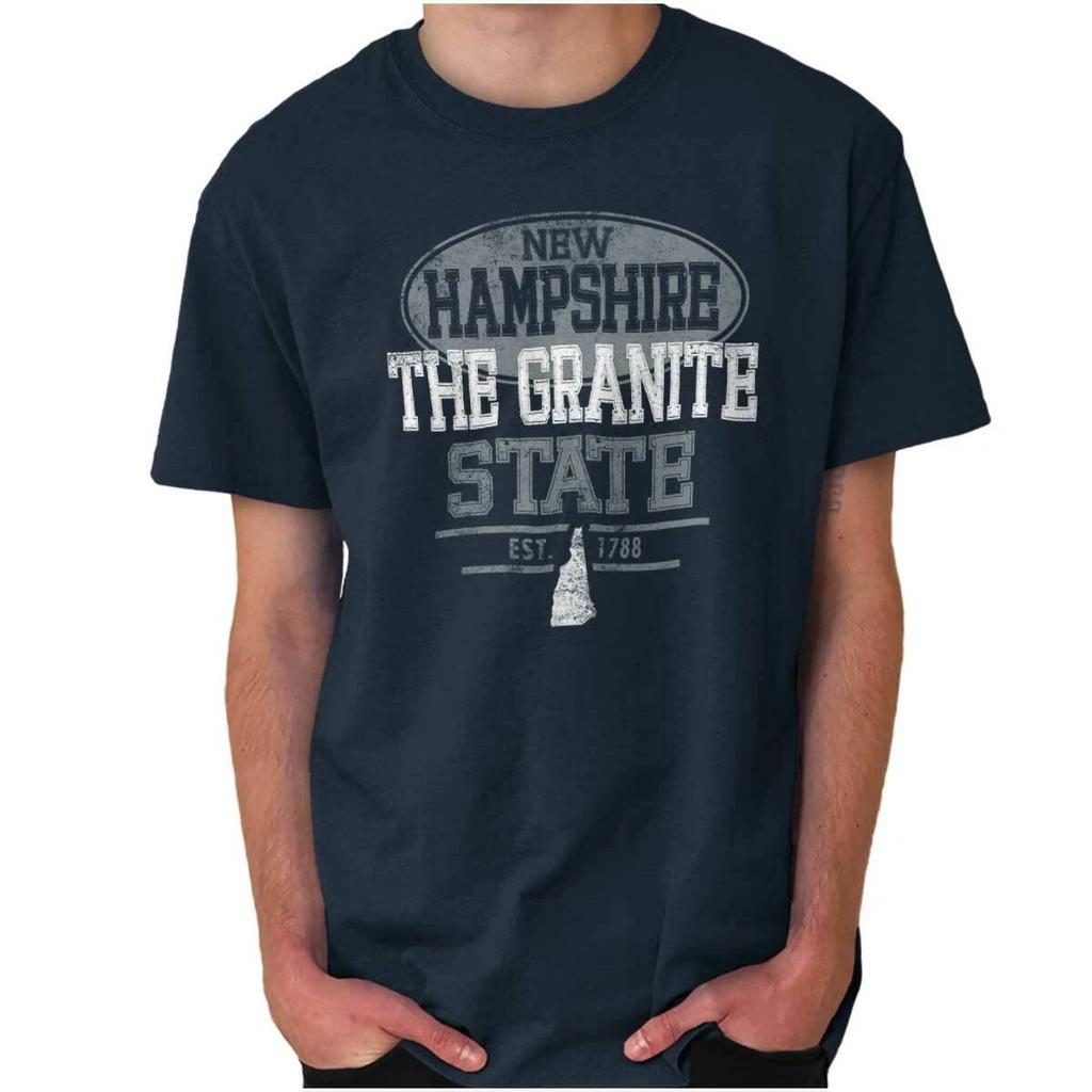 New Hampshire Granite State Souvenir Gift NH Womens or Mens Crewneck 100% Cotton T-shirt Mens Tees Top Tee