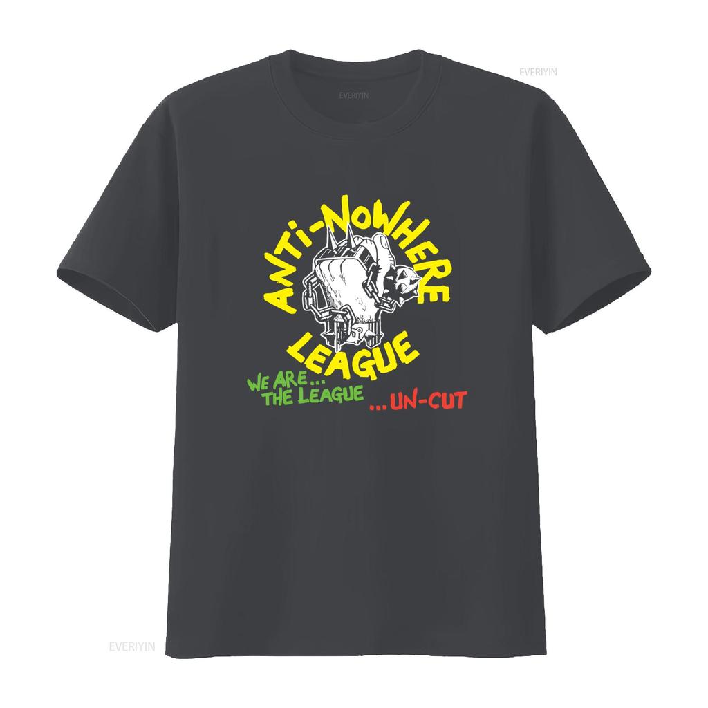 Anti Nowhere League Band Un Cut T shirt Punk Rock Style with Bold Design vintage Washed Comfortable Casual Stretched Slightly