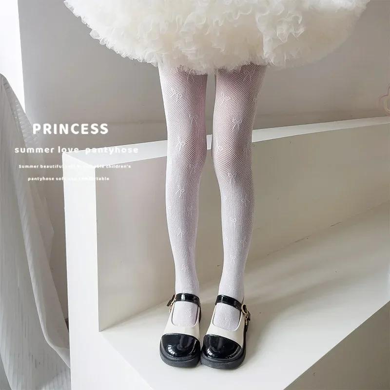 Süße Prinzessin Kinder Legging Strumpfhose Socke Mode Niedlich Große Schleife Strumpfhose für Kinder Sommer Dünn Atmungsaktiv Hohl Socke