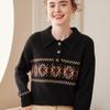 Women's Light Luxury Cashmere Polo Neck Sweater - Loose Fit Wool Knit Pullover