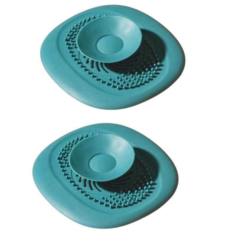 

2 pcs Bathroom Sink Floor Drain Cover, Odor-proof Cover, Bathroom Drainage Opening Blockage-proof Pool Filter Net зелёный