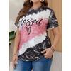 Plant and Floral Patterns 3D Digital Printing  Women's Fashionable Round Neck Short Sleeved T-shirt