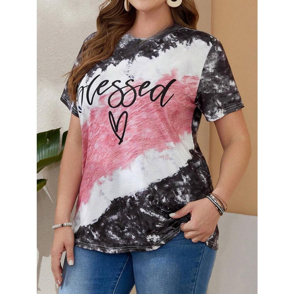 Plant and Floral Patterns 3D Digital Printing  Women's Fashionable Round Neck Short Sleeved T-shirt