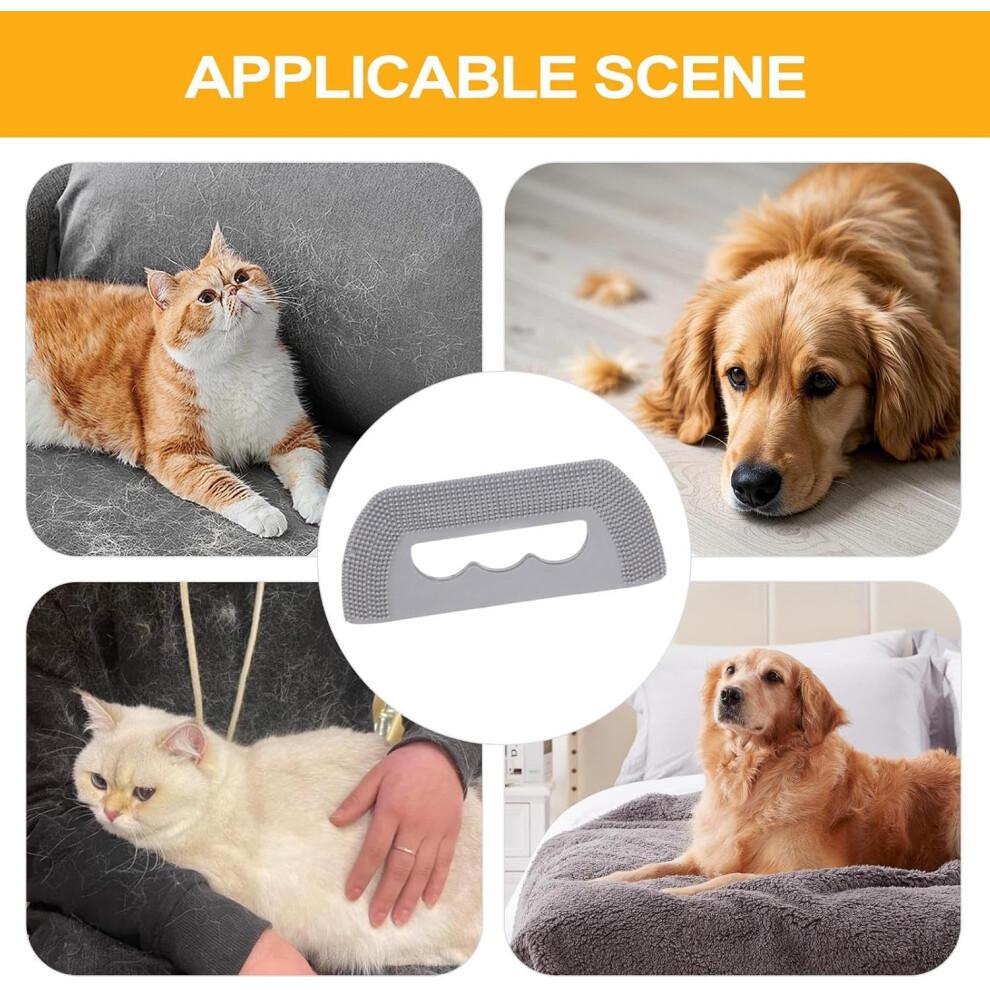 Pet Hair Remover for Car and Carpet with Flexible Rubber Brush for Furniture Bedding and Rugs