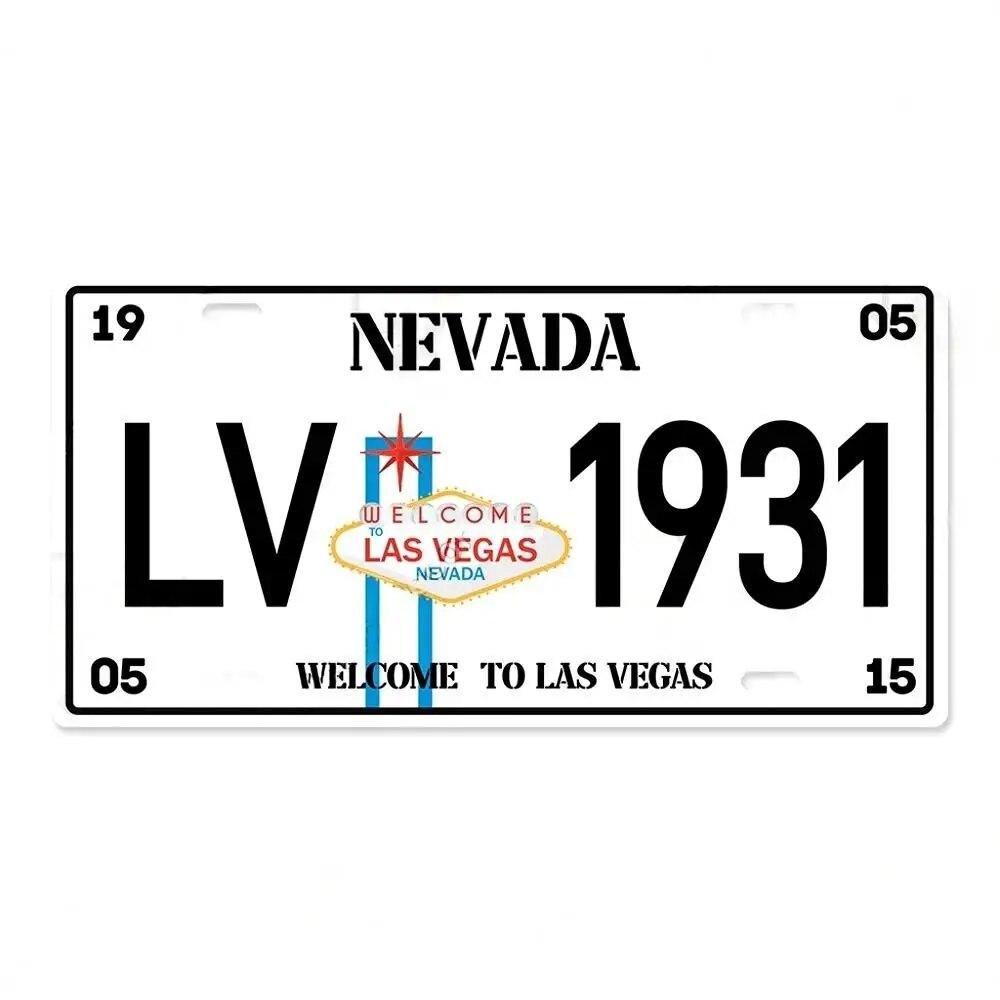 Vintage Las Vegas Metal Tiin Signs Decor Licenses Metal Plate Plaque Wall Decor for Living Room Club