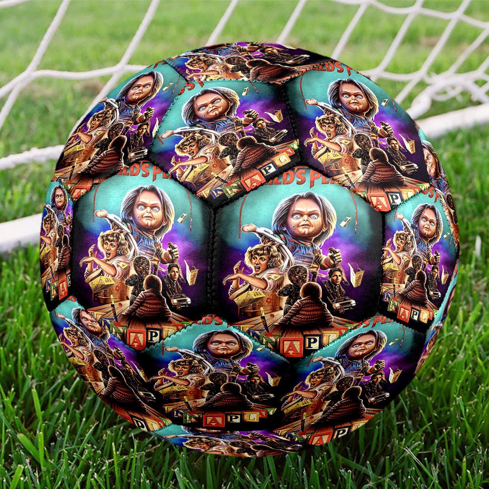Bride of Chucky Print Size 5 Soccer Ball, Standard Match Football for Sports Game and Team Practice, Ideal Gift for Soccer Fans