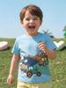 Boys' Farm Animals Tractor Print Pastoral T-shirt - Short Sleeve Spring/Summer Top