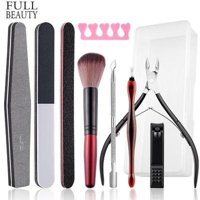 10/9/8/7ks Professional Nail Art Manikúra Sada nástrojů pro pedikúru