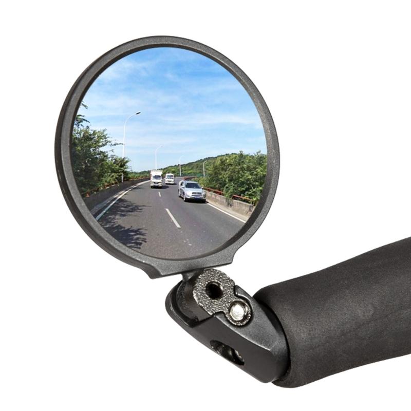 Handlebar Bike Glass, Bicycles Cycling Rear View Glass, 360 Degree Adjustable Rotatable Handlebar Mounted Bike Glass