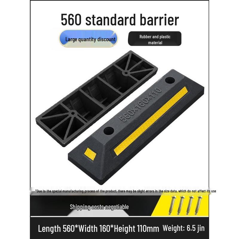 Rubber-Plastic Double Wheel Stopper Parking Device