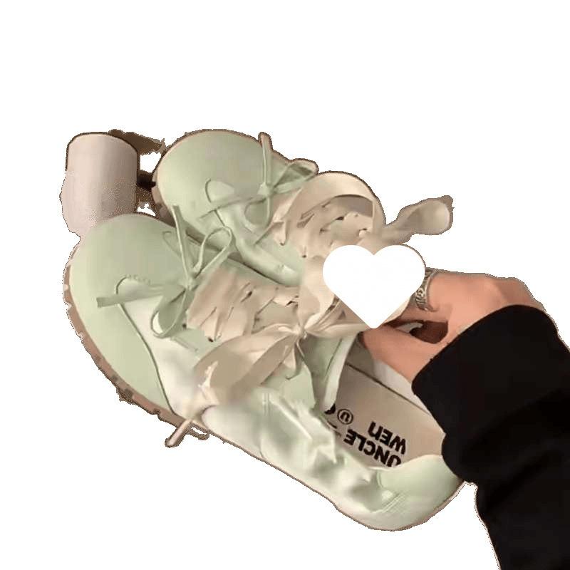 Bow Soft-soled Flat-soled Pink Ballet Shoes 2025 Spring and Summer New Casual Versatile Moral Training Shoes Little White Shoes Women