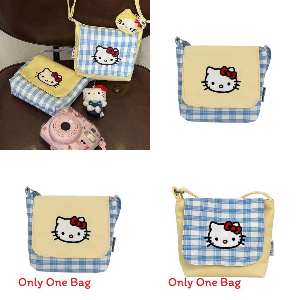 Cute Kitty Cat Small Shoulder Bag With Colorblock Nylon For Daily Use