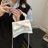 PU Solid Color Bow Casual Tote Large Capacity Commuting High Quality Women's Bags Winter New Versatile Crossbody Bags