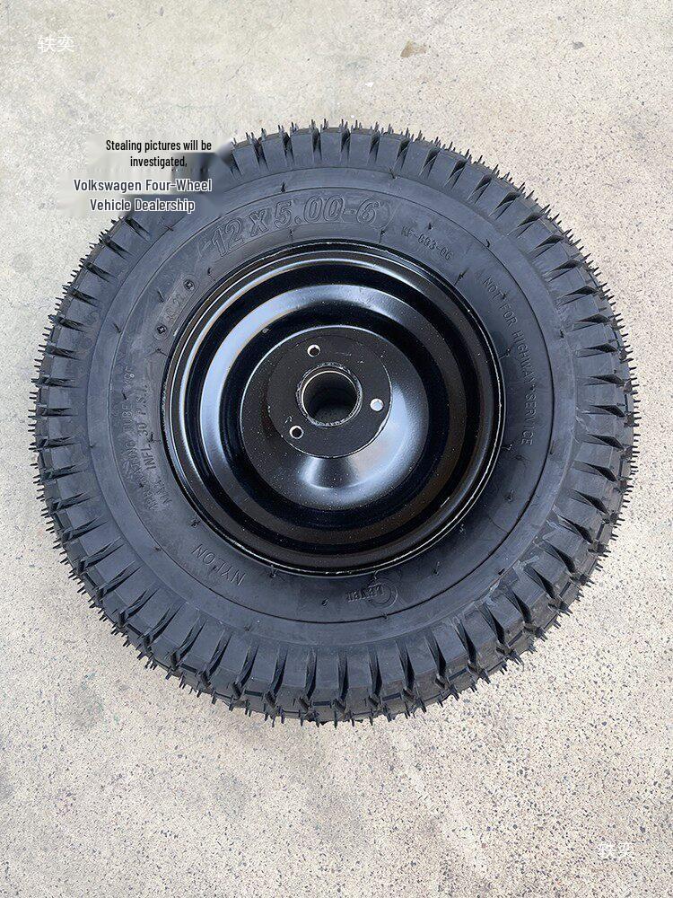 Kompaktní čtyřkolka Go-Kart Sekačka Drážkovaná Pneumatika Kolo Náboj Kola 12x5.00-6 Vakuové