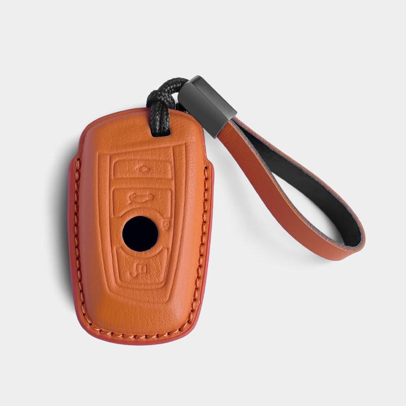 Originální kožené pouzdro na klíče pro starší modely BMW: Řada 3 GT, Řada 5, X1, X2, X3, X4, X5, X6
