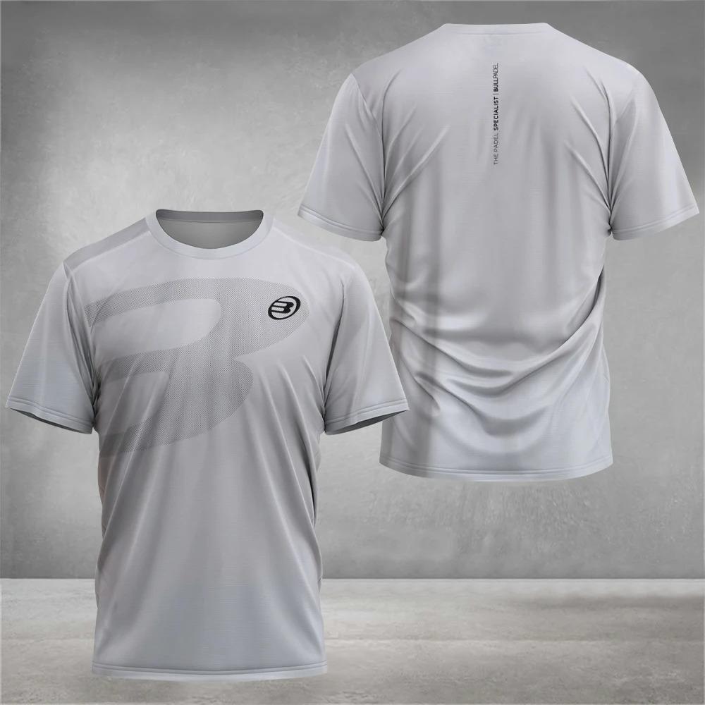 New Tennis Sports T-Shirt Quick Drying City Padel Wicking Training Breathable Mesh Clothes Summer Men's Loose Short Sleeve Tops
