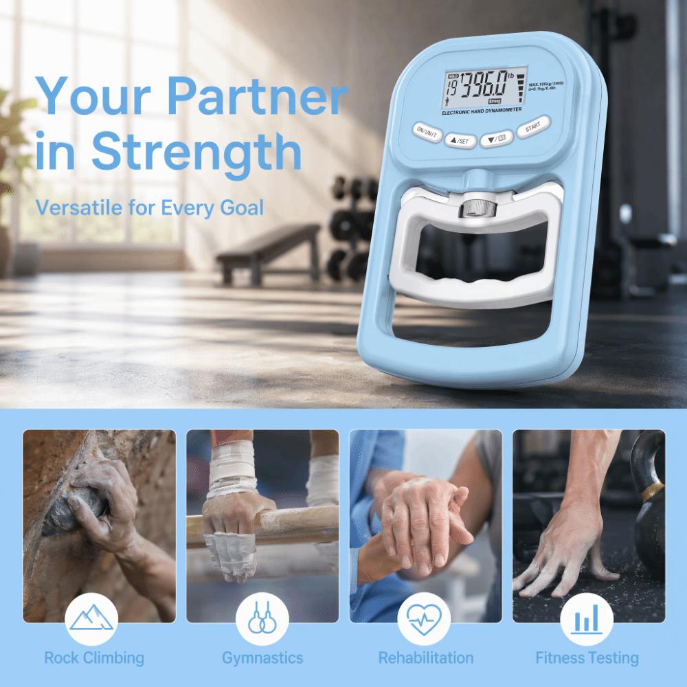 180kg Hand Grip Strength Trainer Digital LCD Display Grip Strength Tester Home Use