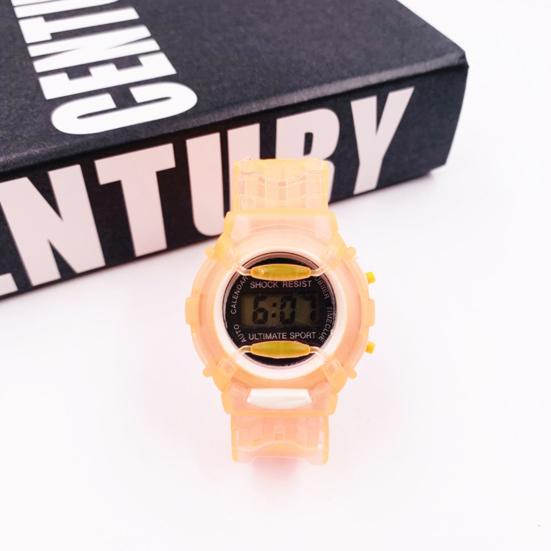 Montre Digitale Choc Lecture Cadran Rond Résistante Facile Anti-décoloration Montre-bracelet Précise pour Enfants