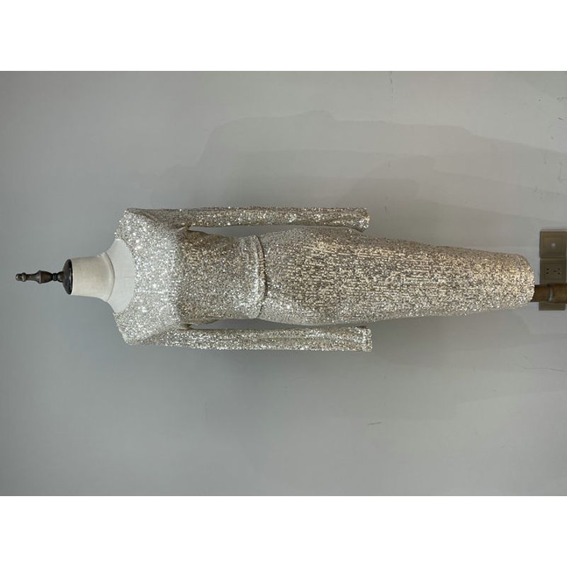 2025 Summer New Foreign Trade Original Garment Fashion Nova Premium Nude Feel Elegant Sequins Top Pants Collection