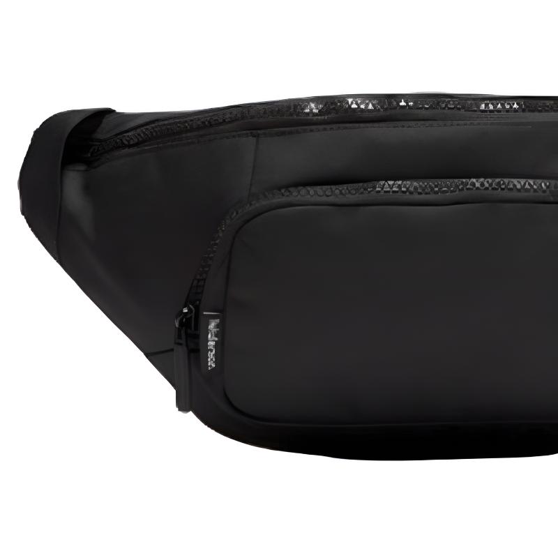 Lululemon Everywhere Brand Tag Zipper Closure Casual Waist Bag Unisex Waist Bag Black LU9D48S-0001