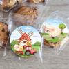 500pcs/roll Farm Animal Stickers Candy Bags Sealing Sticker Animal Stationery Stickers Farm Themed Brithday Party Decortions