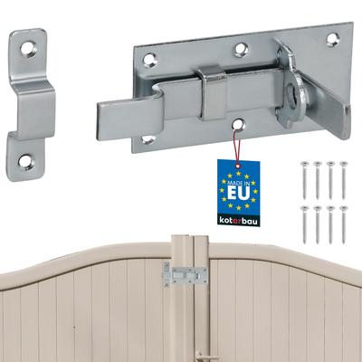 Zăvor Universal Kotarbau® Pentru Uși, Poți, Porți, Oțel, 100 Mm, Blocabil cu Lacăt