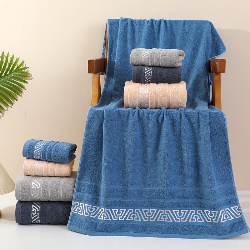 Microfiber Towel Set Luxury Embroidered Bath Towel Gift Set Face Towel Bath Towel Quick Dry Terry Towels