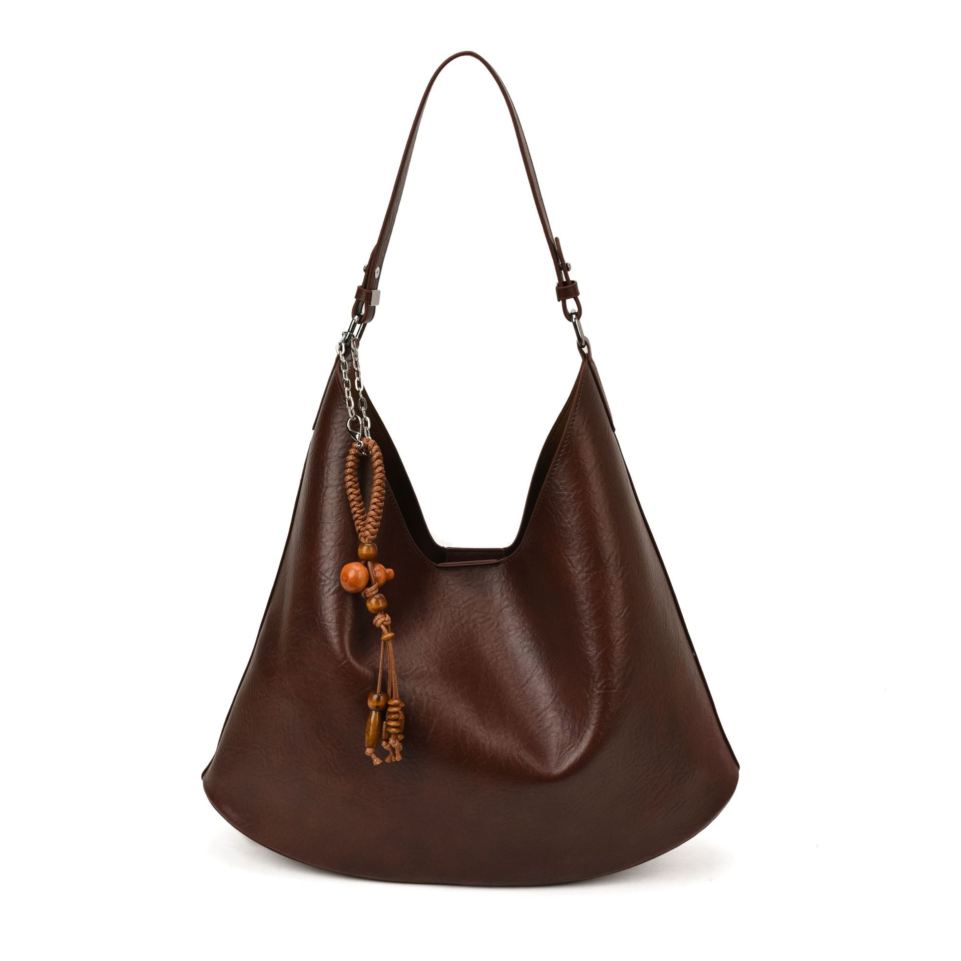

Sense of fashion, simple retro casual large capacity tote bag women s new versatile shoulder bag high sense without pendant