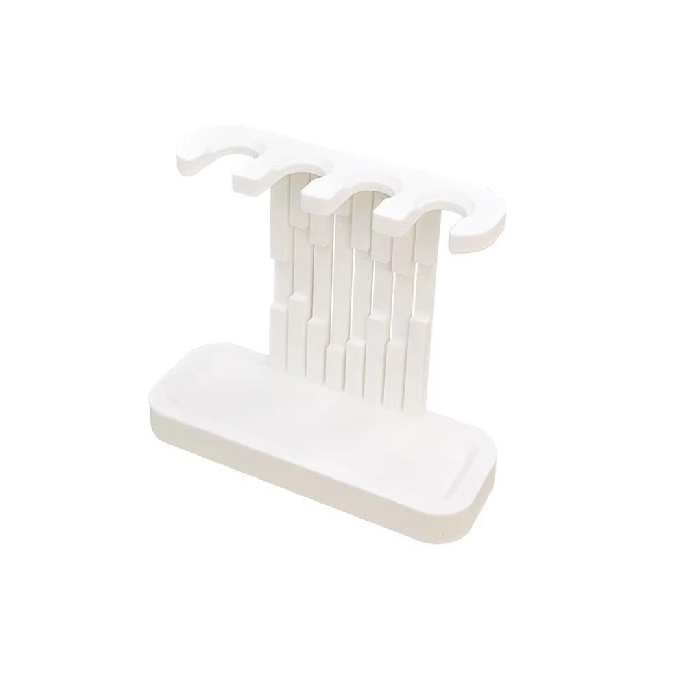 4 Slots Toothbrush Head Holder Plastic Bathroom Storage Rack Toothbrush Organizer  Keeps Heads Dry белый