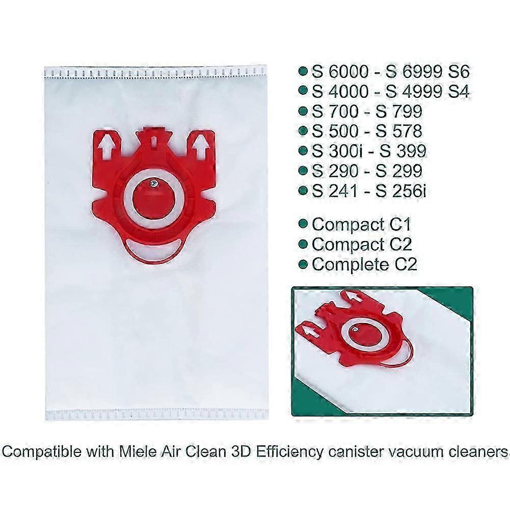 FJM Vacuum Bags 12 Pack for Miele FJM Bags AirClean 3D Efficiency