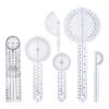 6 Pcs Ruler Set Goniometer Physiotherapy Angle Protractor Spinal Finger Plastic Knee Measuring Angle Measurement Protractor