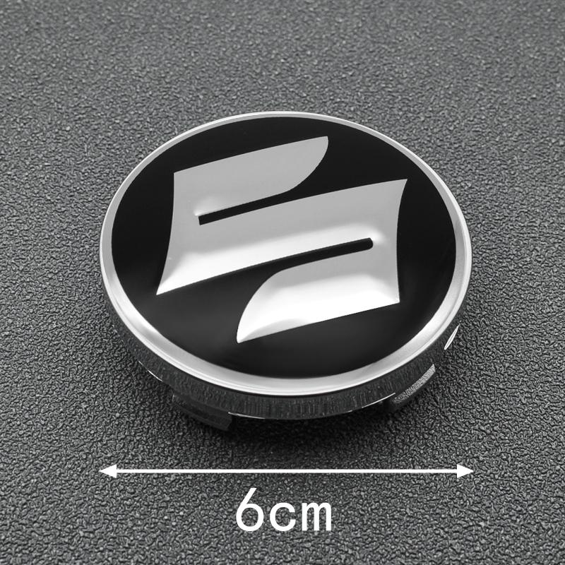 For Suzuki JIMNY Grand vitara Sx4 swift Alto 4Pc 56mm+60mm Car Wheel Center Hub Cap Badge Emblem Decal Sticker Accessories